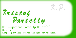 kristof partelly business card